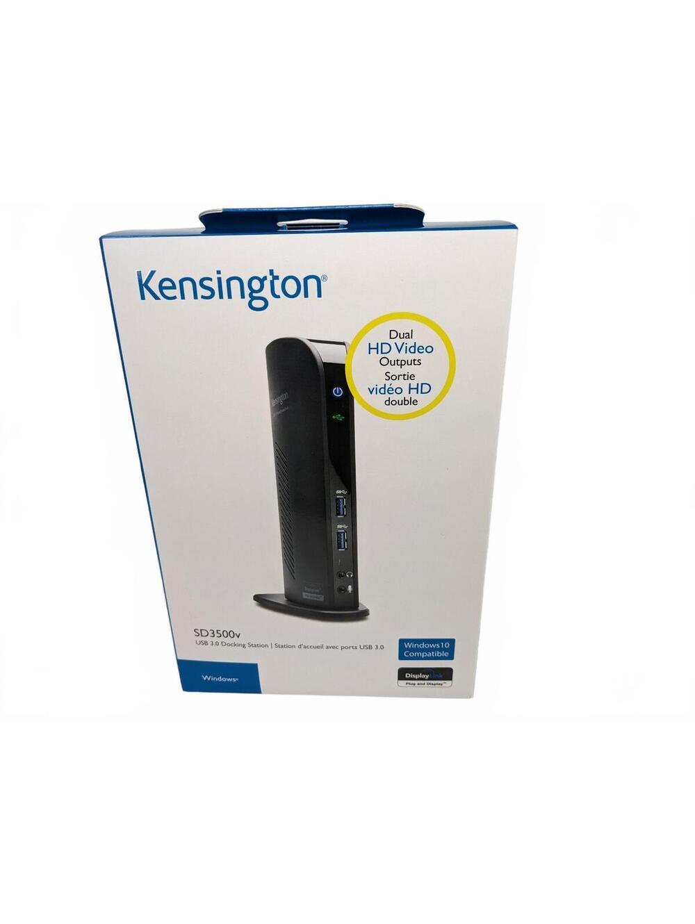 Kensington SD3500v USB 3.0 Docking Station Dual HD Video Gigabit Ethernet CN